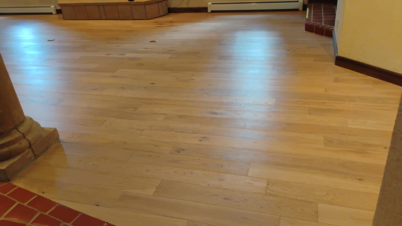 Wooden floor in an empty room.